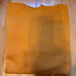 Orange crew neck 100% wool